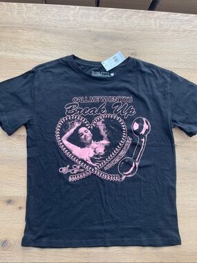 Selena Gomez Black Tee with Pink Graphic Heart Phone Design